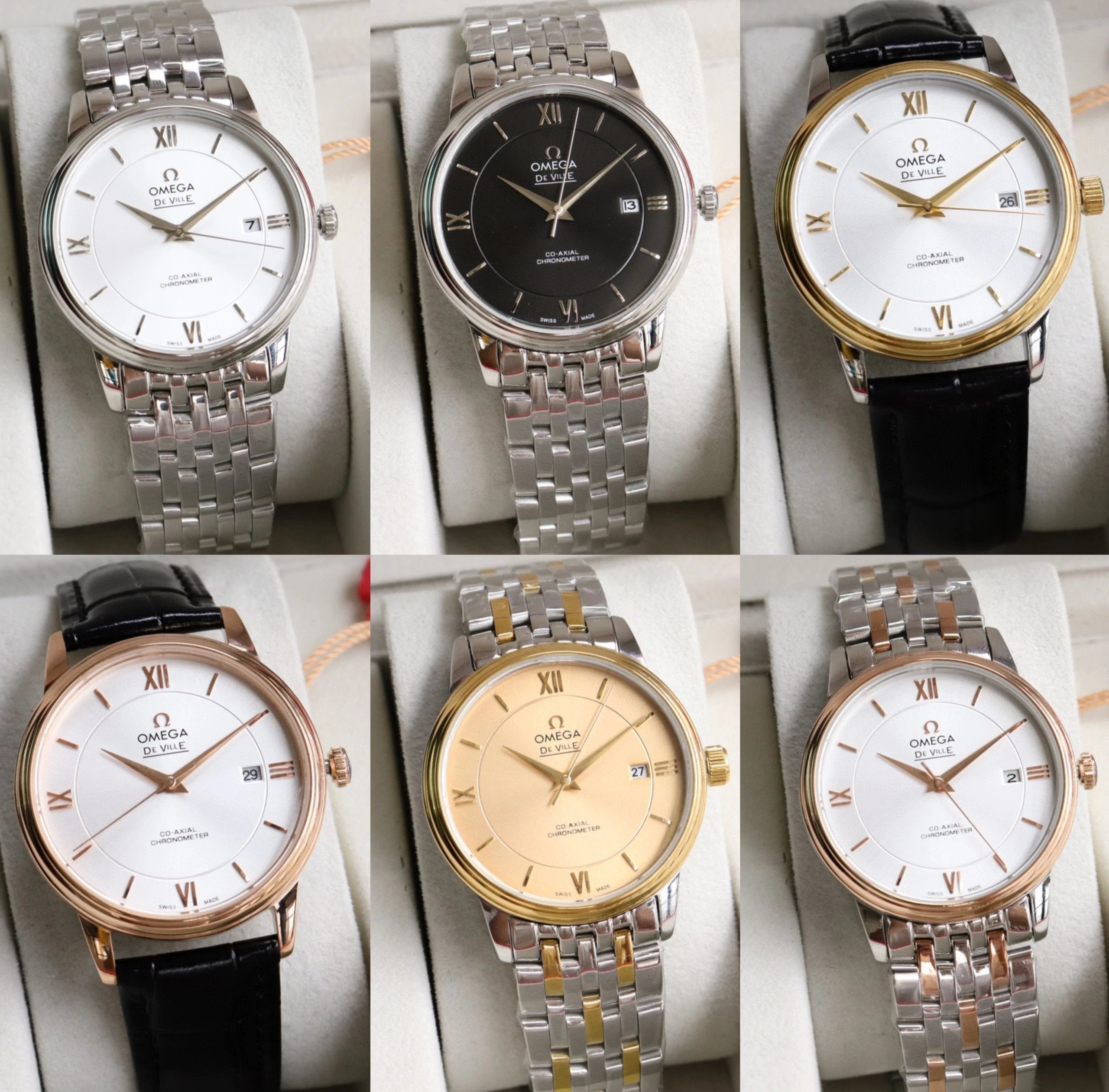 Omega Watch De Ville Silver Gold