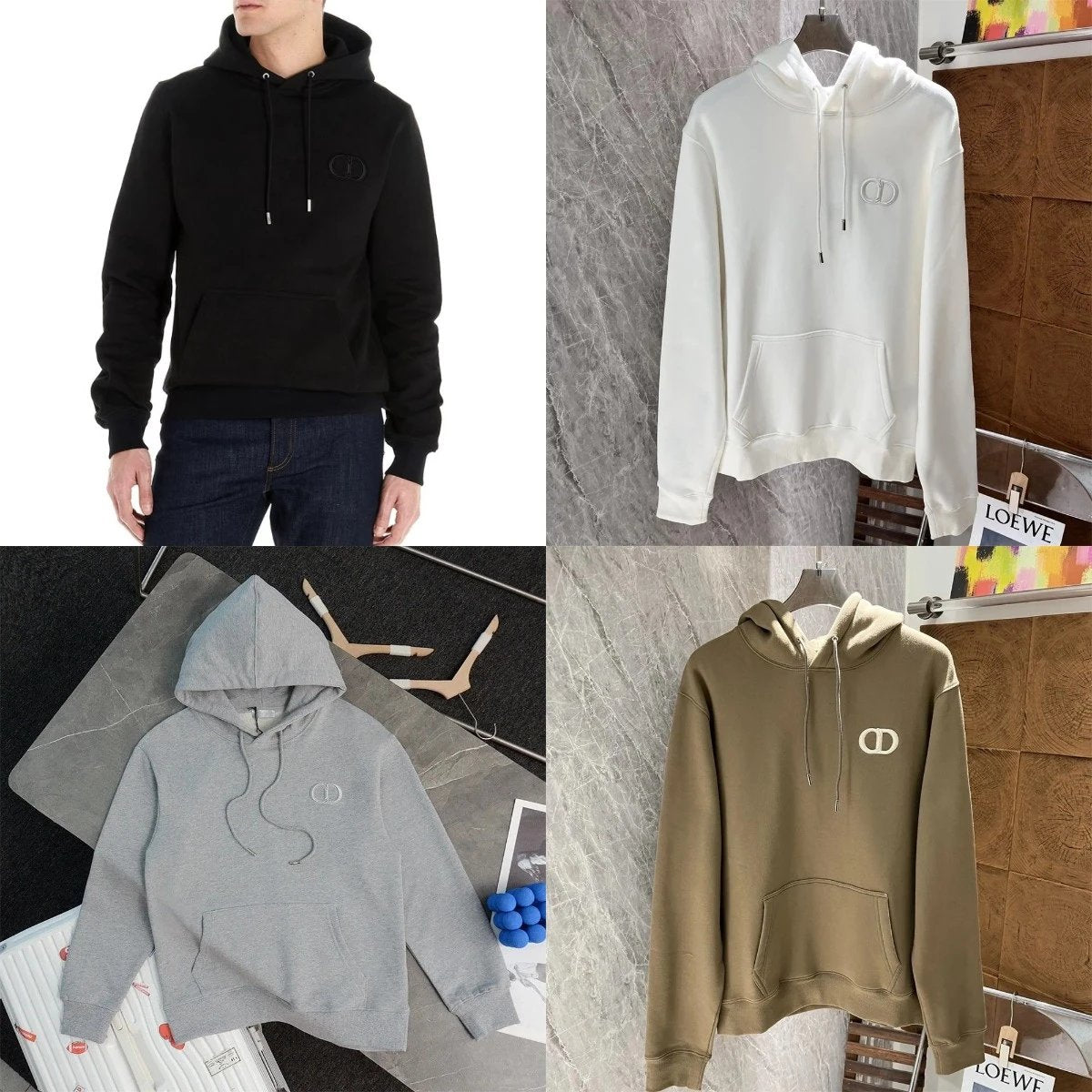 Christian Di0r Grey Hoodie