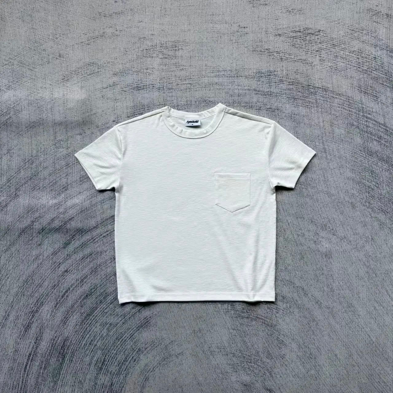 Fyredwrld Lightweight Breathable Bamboo Texture Comfort Short Sleeve T-shirt