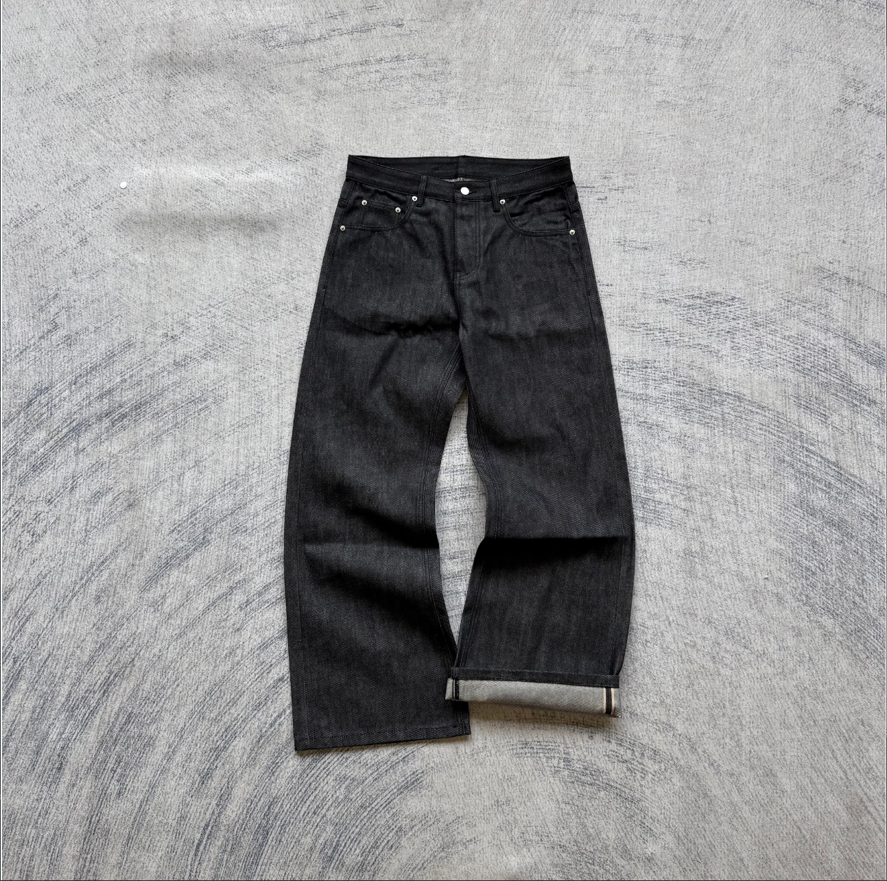 Matte Solid Black Denim