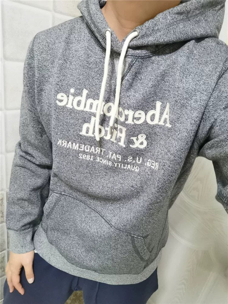 Abercrombie&Fitch spot 18 new af flagship letter embroidered pullover sweatshirt hoodie