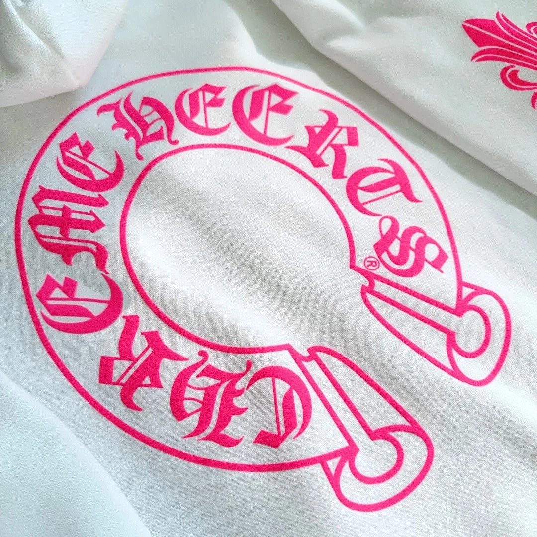 Unisex Hoodie with Cross Vine Print & Horseshoe Zipper on the Back