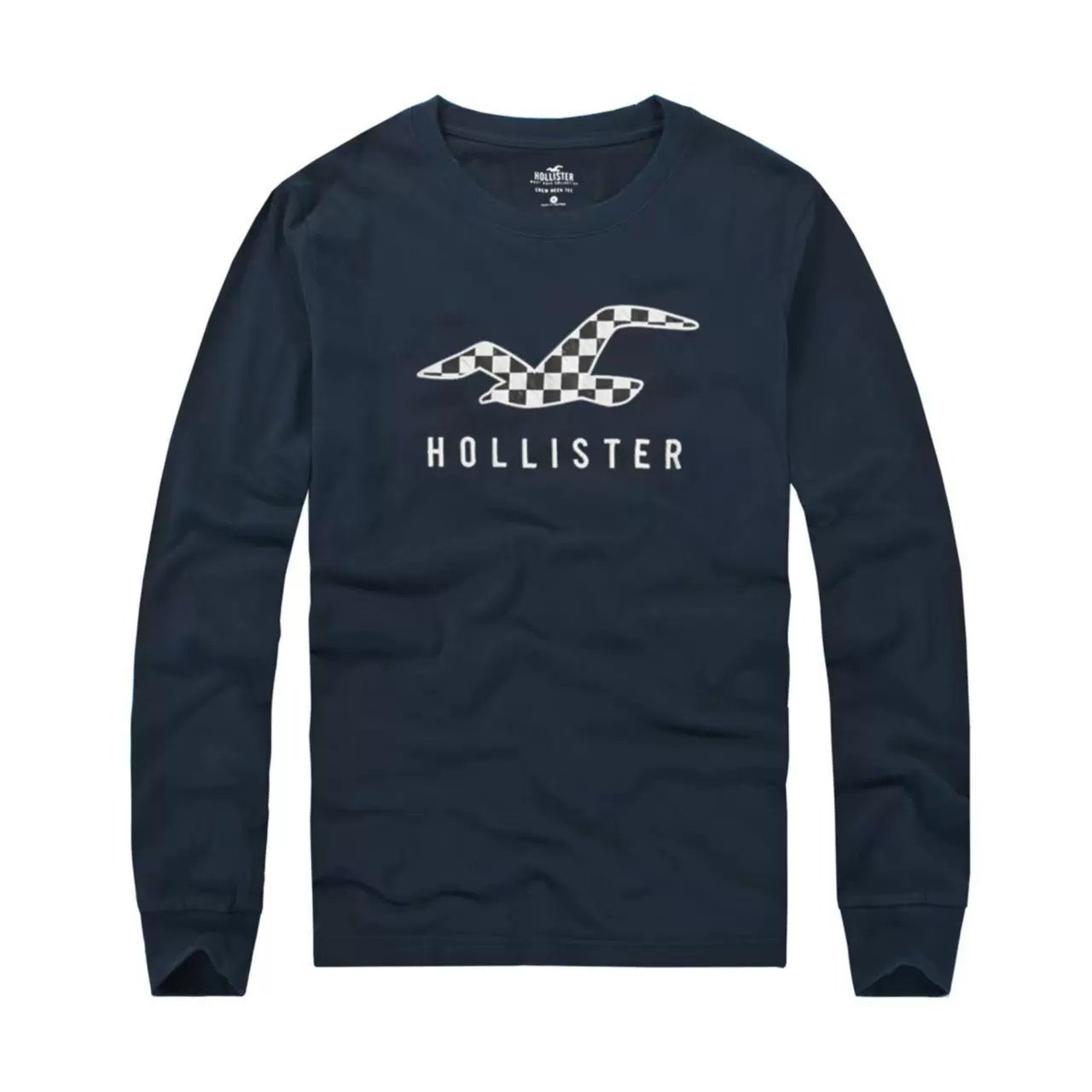 AF Seagull Brand Men Crew Neck Cotton Patch Slim Long Sleeve Tee On Sale