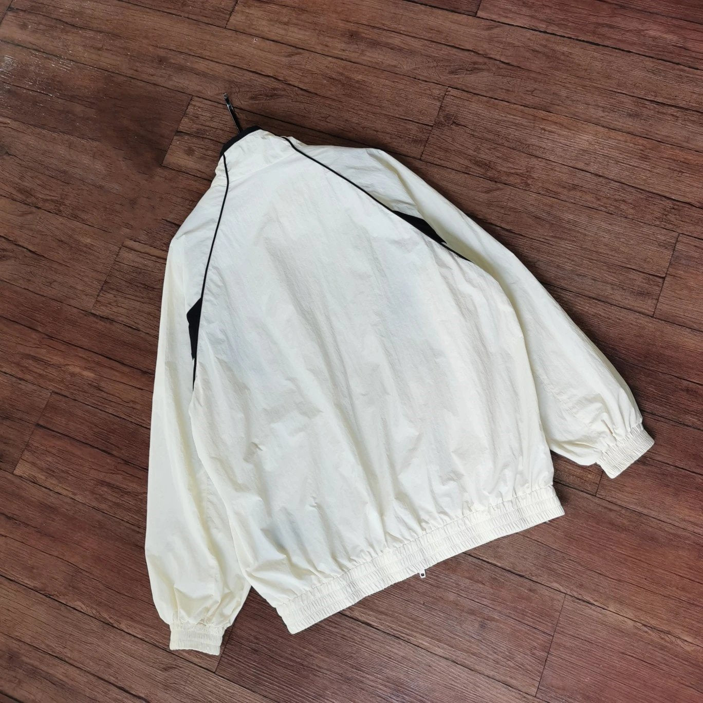 Ins Viral Letter Embroidered Color Block Tracksuit, Patchwork Windbreaker Ja