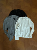 Unisex Henry Collar Waffle Long Sleeve Tee