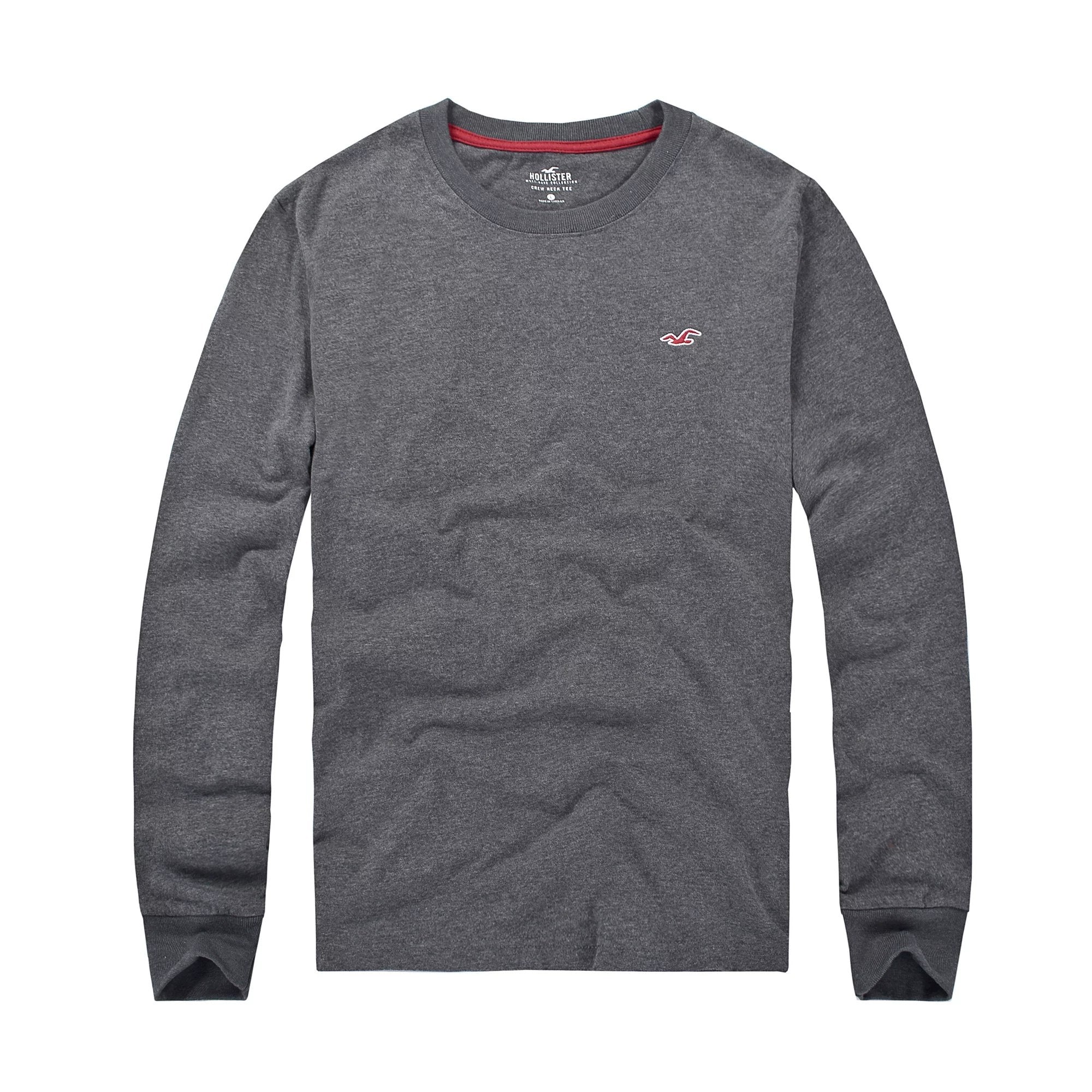 AF Seagull Brand Men Crew Neck Cotton Patch Slim Long Sleeve Tee On Sale
