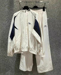 Ins Viral Letter Embroidered Color Block Tracksuit, Patchwork Windbreaker Ja