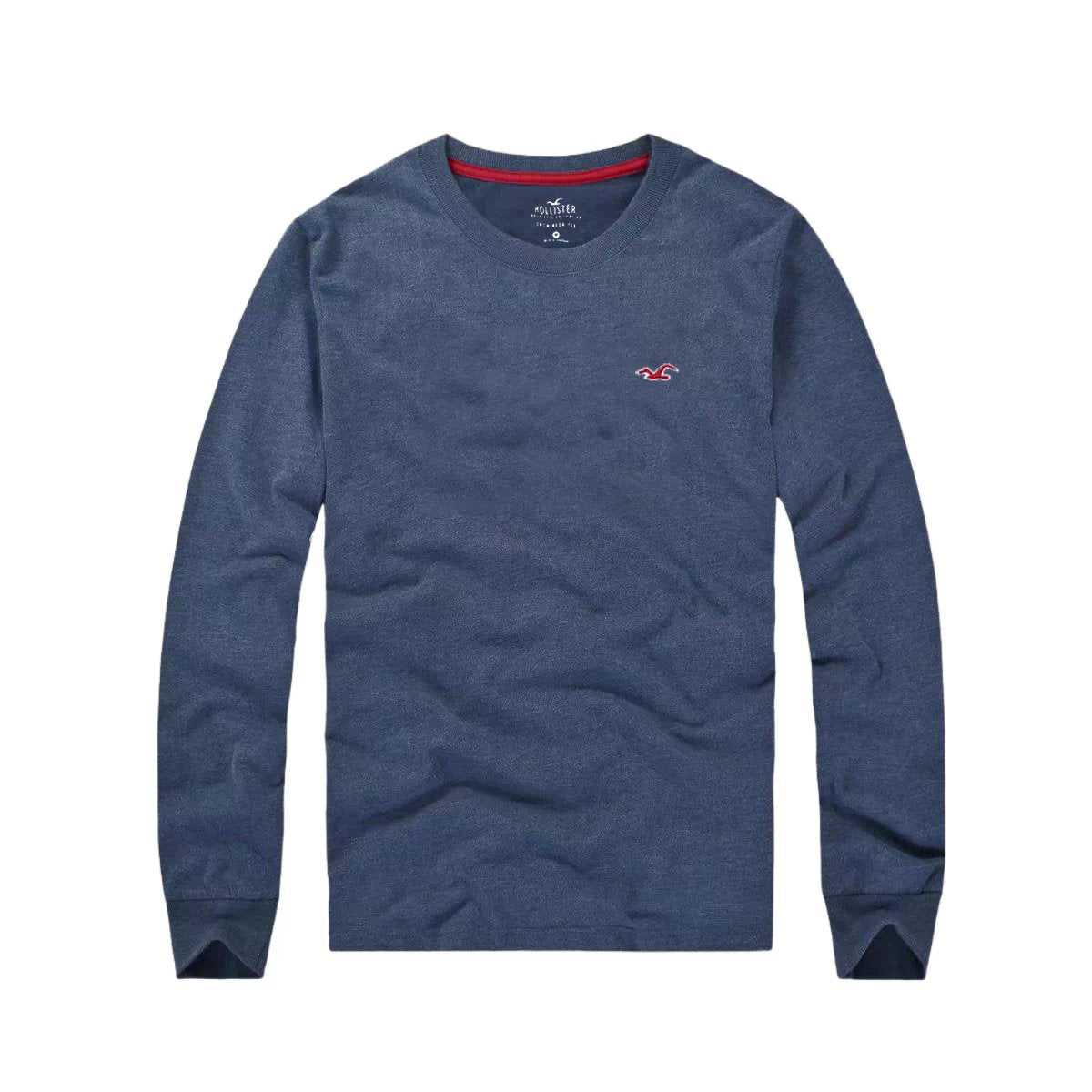 AF Seagull Brand Men Crew Neck Cotton Patch Slim Long Sleeve Tee On Sale