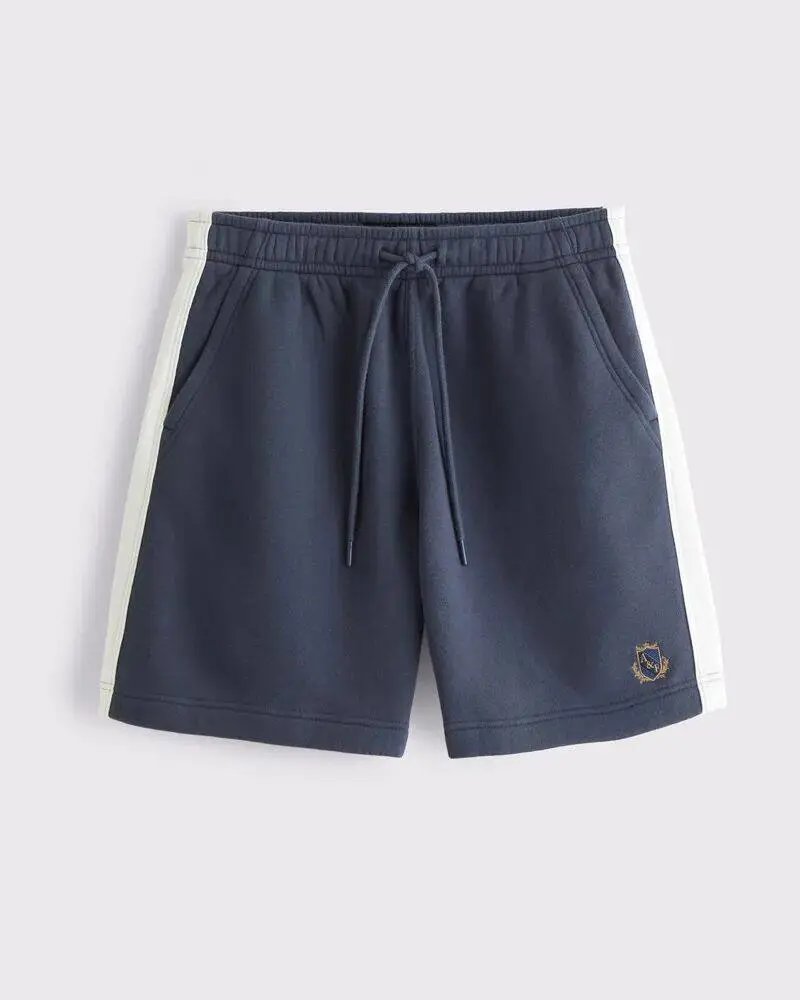 In Stock AF Men Fleece Drawstring Elastic Waist Casual Sweat Shorts