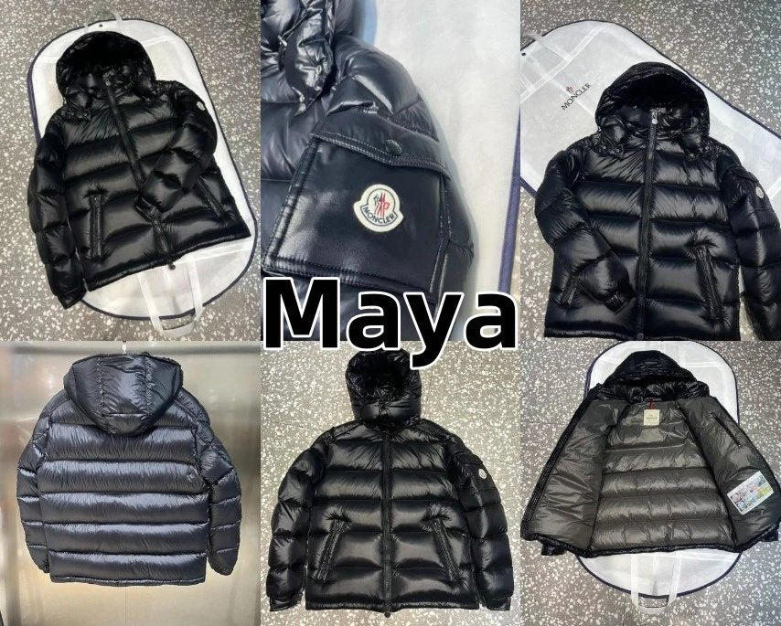 M0ncler Silver puffer jacket