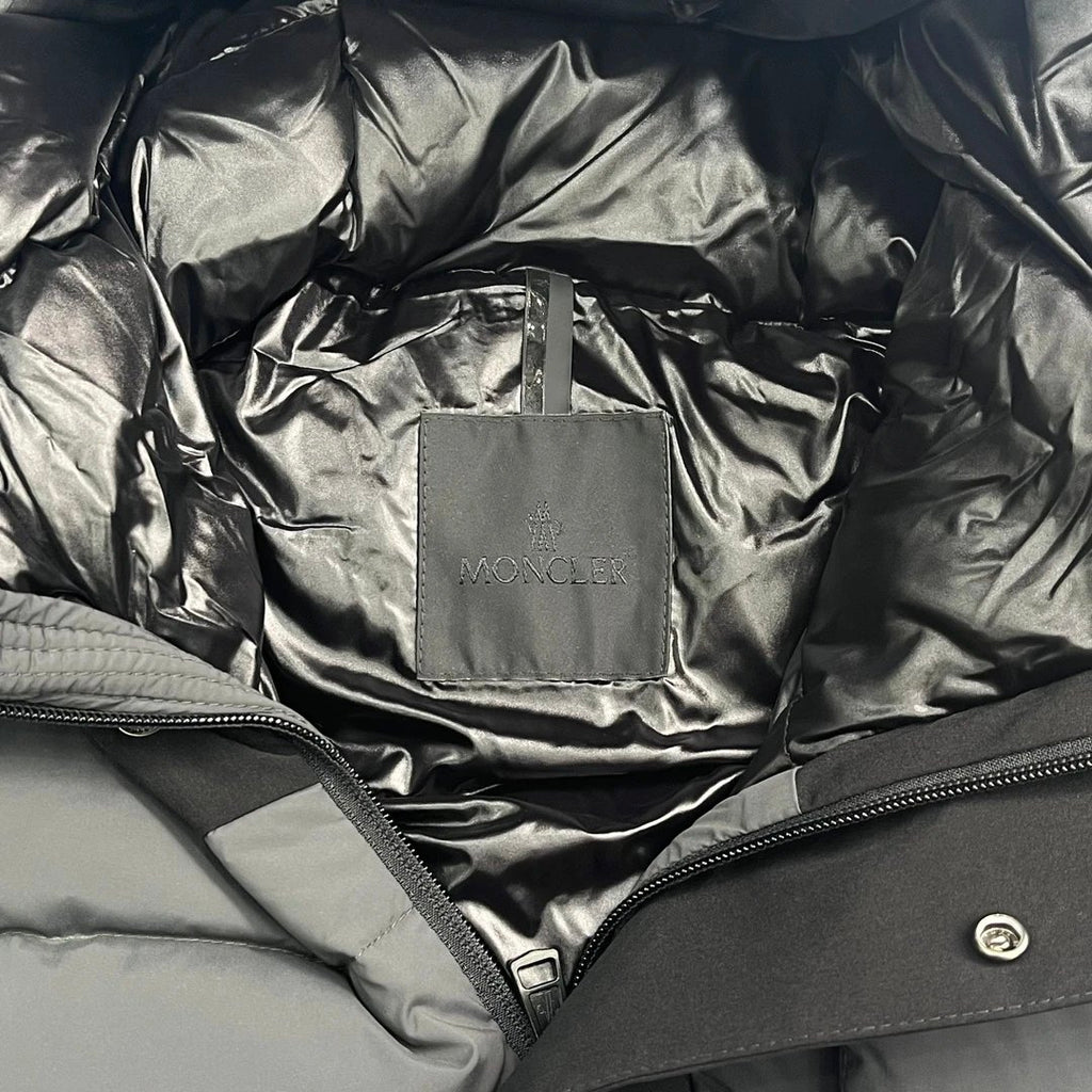 M0ncler Silver puffer jacket