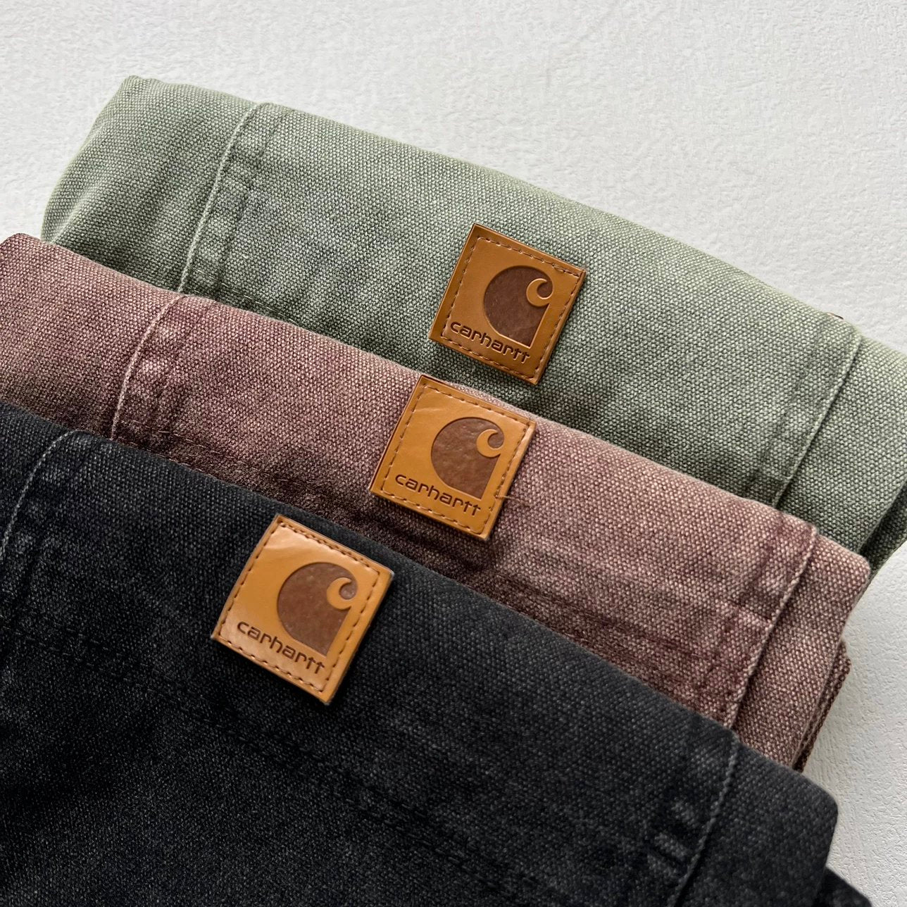 B136 washed and worn work pants