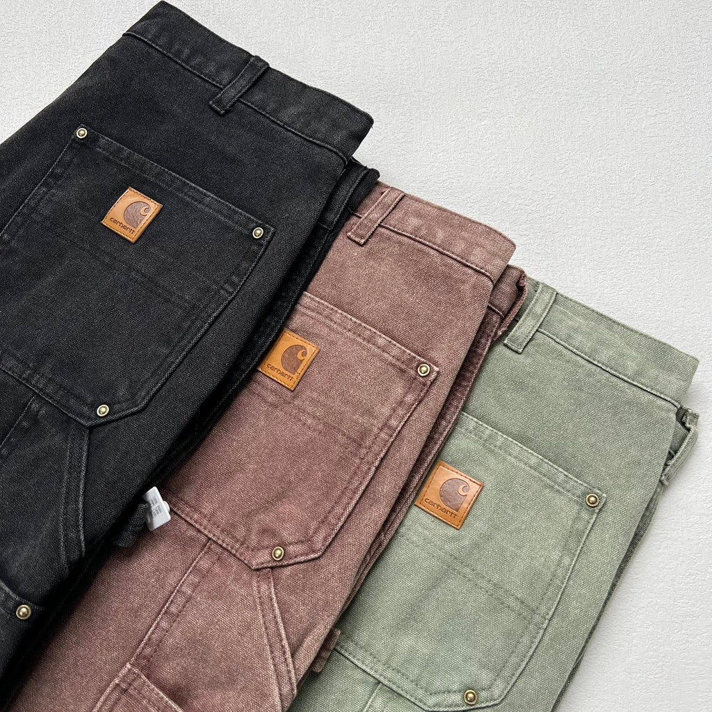 B136 washed and worn work pants