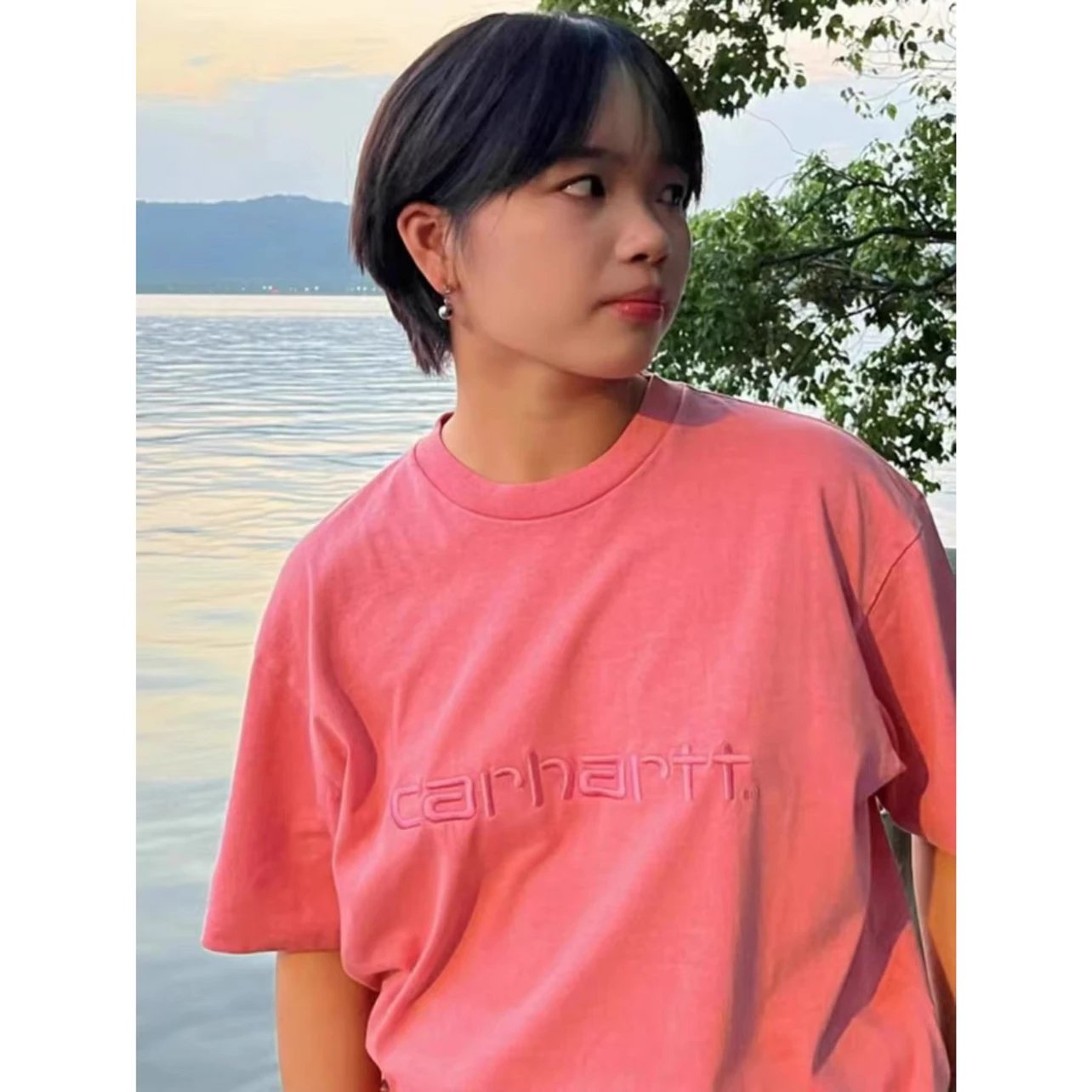 Carhart Washed  Embroidered Logo Tee