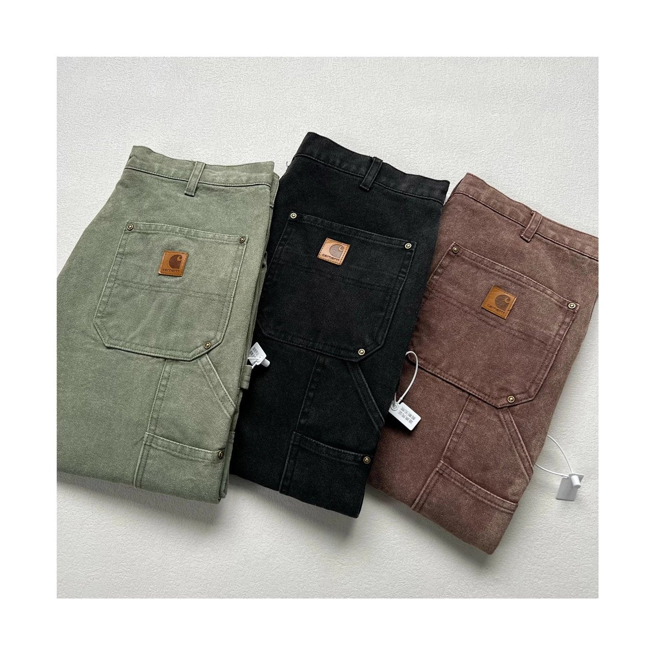 B136 washed and worn work pants