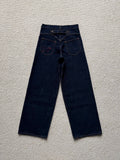 YM Red Dog Button Fly Jeans